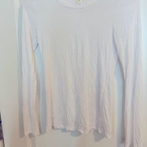 Simple white long sleeve shirt
